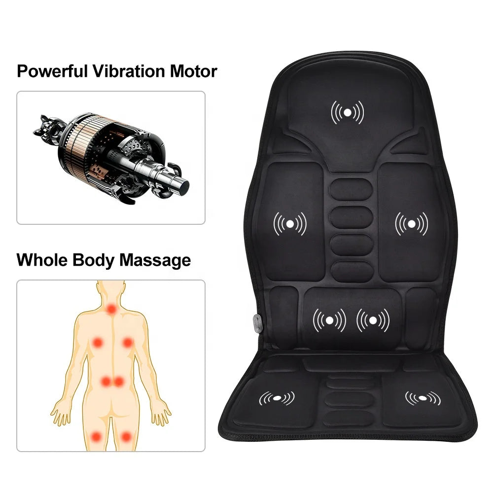 Portable Kneading Full Back Seat Massagers Body Massage Chair Pad Shiatsu Neck Back Massager With Heat Compression