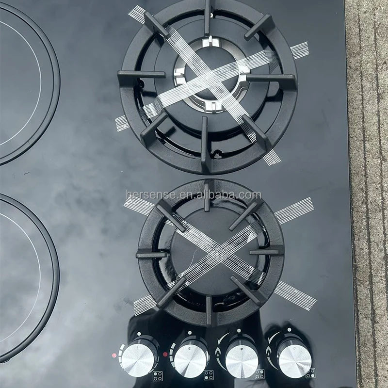 OEM Cooking Appliance Countertop Built in 2 Gas Burner 2 Electric Burner Electric and Gas Cooker Stove