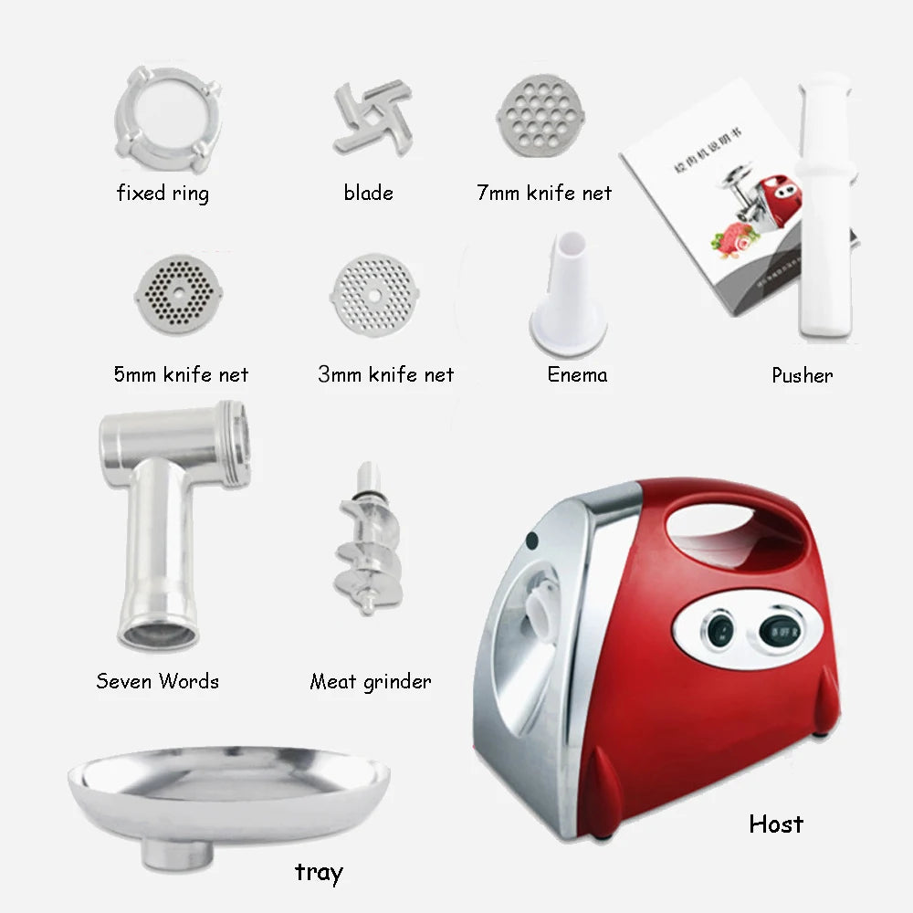 Hot Sale Sausage Stuffer Maker Kitchen Mincer Household Professional Electric Meat Grinder