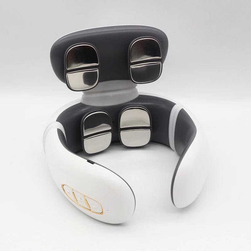 2025 Electric Intelligent 4D Neck Shoulder Massager EMS for Cervical Pain Relief Car Seat Kneading Device Intelligent Medical