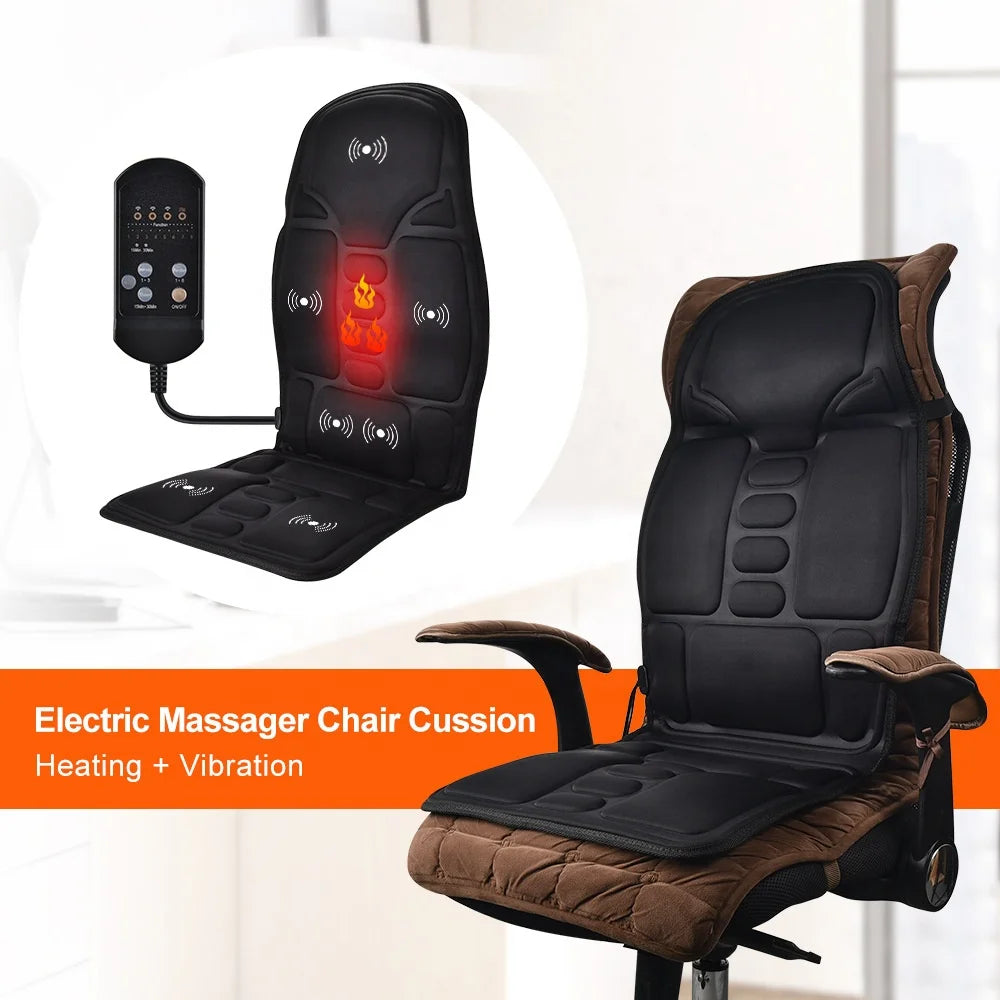 Portable Kneading Full Back Seat Massagers Body Massage Chair Pad Shiatsu Neck Back Massager With Heat Compression